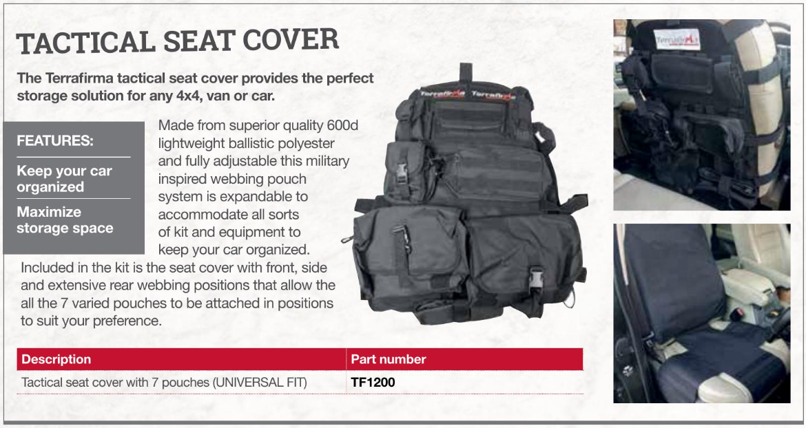 TF1200 TERRAFIRMA TACTICAL SEAT COVER