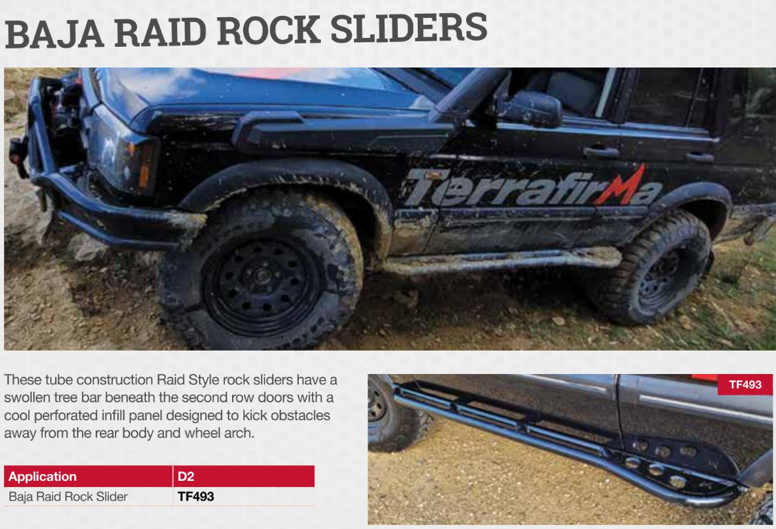 TF493 TERRAFIRMA RAID ROCK SLIDERS - DISCOVERY 2