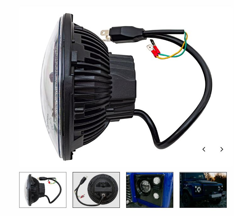 DA3462 PAIR 7 INCH HALO DRL HEADLAMP RHD