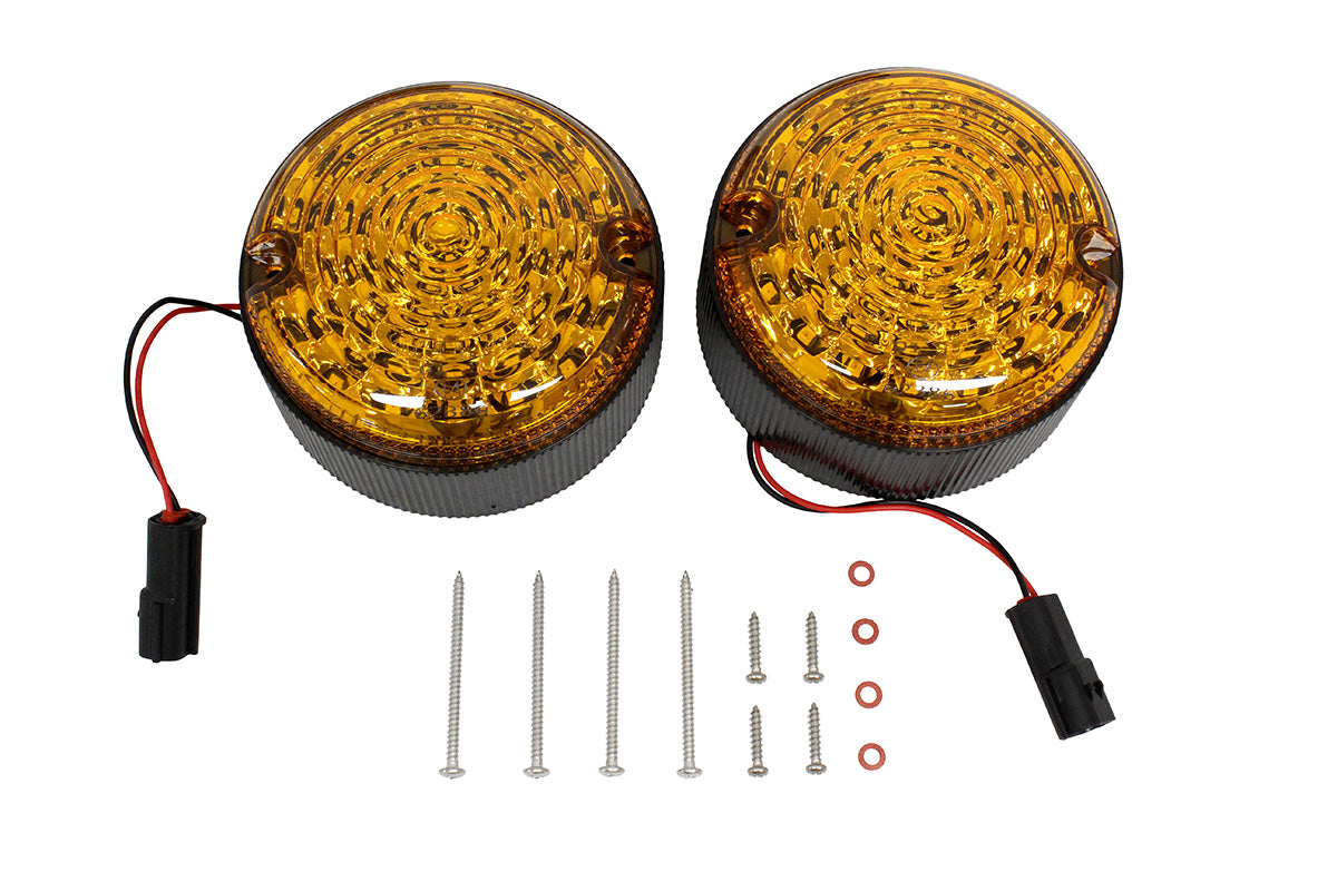 TF31066 95MM SCROLLING STYLE LED DEFENDER REAR INDICATOR KIT - ORANGE
