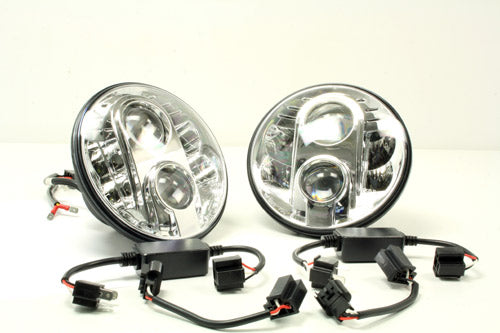 TF710 TERRAFIRMA 7" LED HEADLIGHT (PAIR) RHD & E-MARKED-DOT APPROVED