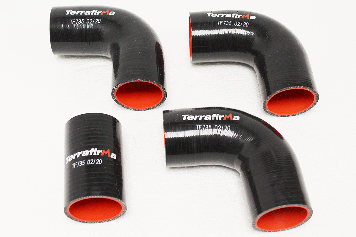 TF735 SILICONE INTERCOOLER HOSE KIT BLACK DEFENDER 90/110/130 200TDI