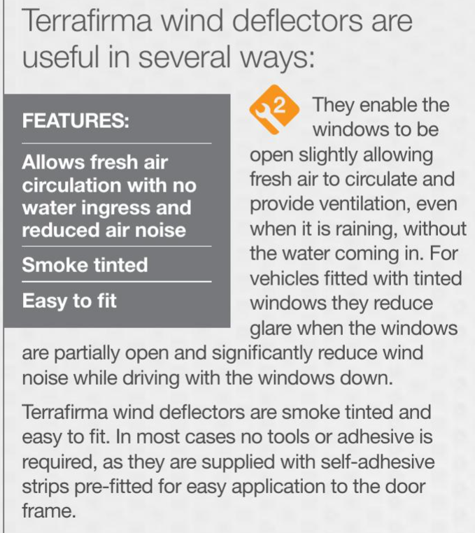 TF661 TERRAFIRMA WIND DEFLECTORS - SET OF 4 - DISCO2