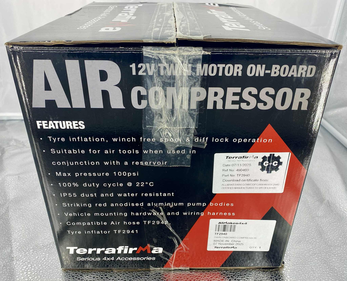 TF2940 TERRAFIRMA TWIN ONBOARD 12V COMPRESSOR