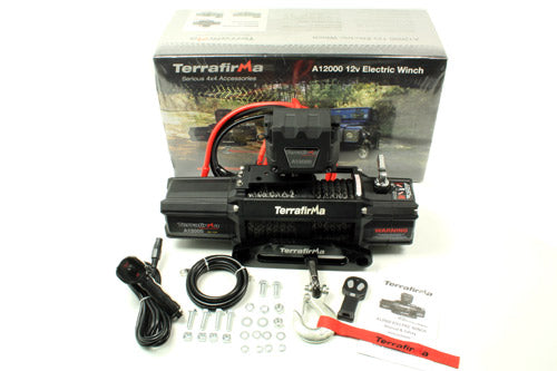 TF3301 A12000 WINCH - SYNTHETIC ROPE WIRELESS + CABLE REMOTE CONTROL