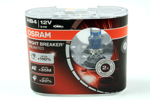 9006NBU-HCB OSRAM NIGHT BREAKER® UNLIMITED HB4 TWIN BULB DUO PACK