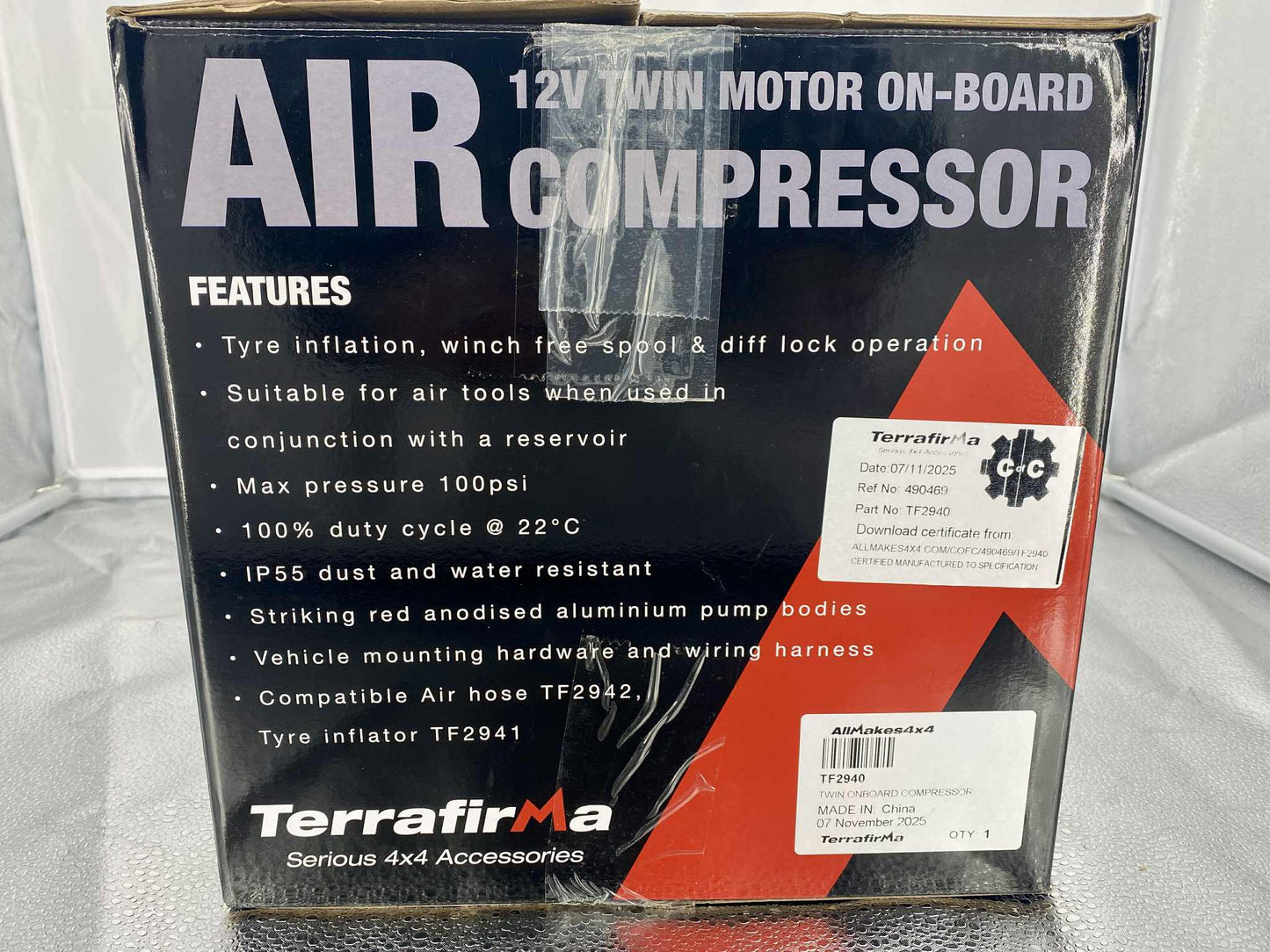 TF2940 TERRAFIRMA TWIN ONBOARD 12V COMPRESSOR