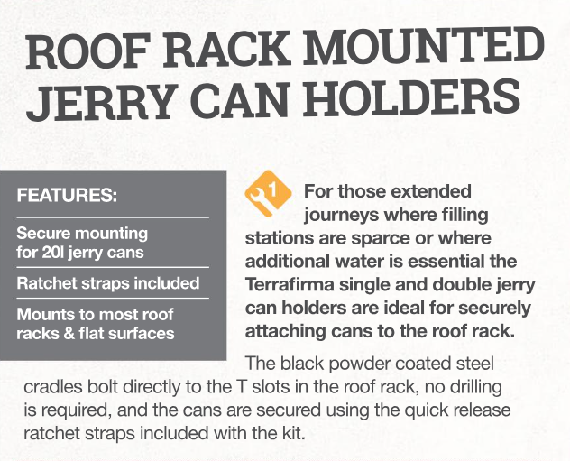 TF8008 TERRAFIRMA DOUBLE JERRY CAN HOLDER