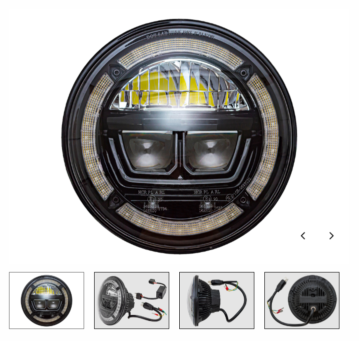 DA3462 PAIR 7 INCH HALO DRL HEADLAMP RHD