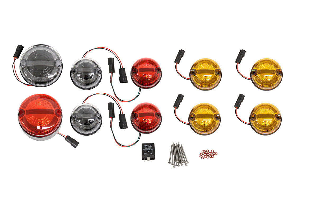 TF31038 73MM HALO & BAR STYLE LED DEFENDER LIGHT KIT - COLOURED