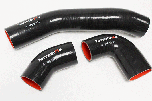 TF745 SILICONE INTERCOOLER HOSE KIT BLACK DEFENDER 90/110/130 PUMA 2.2L Td4